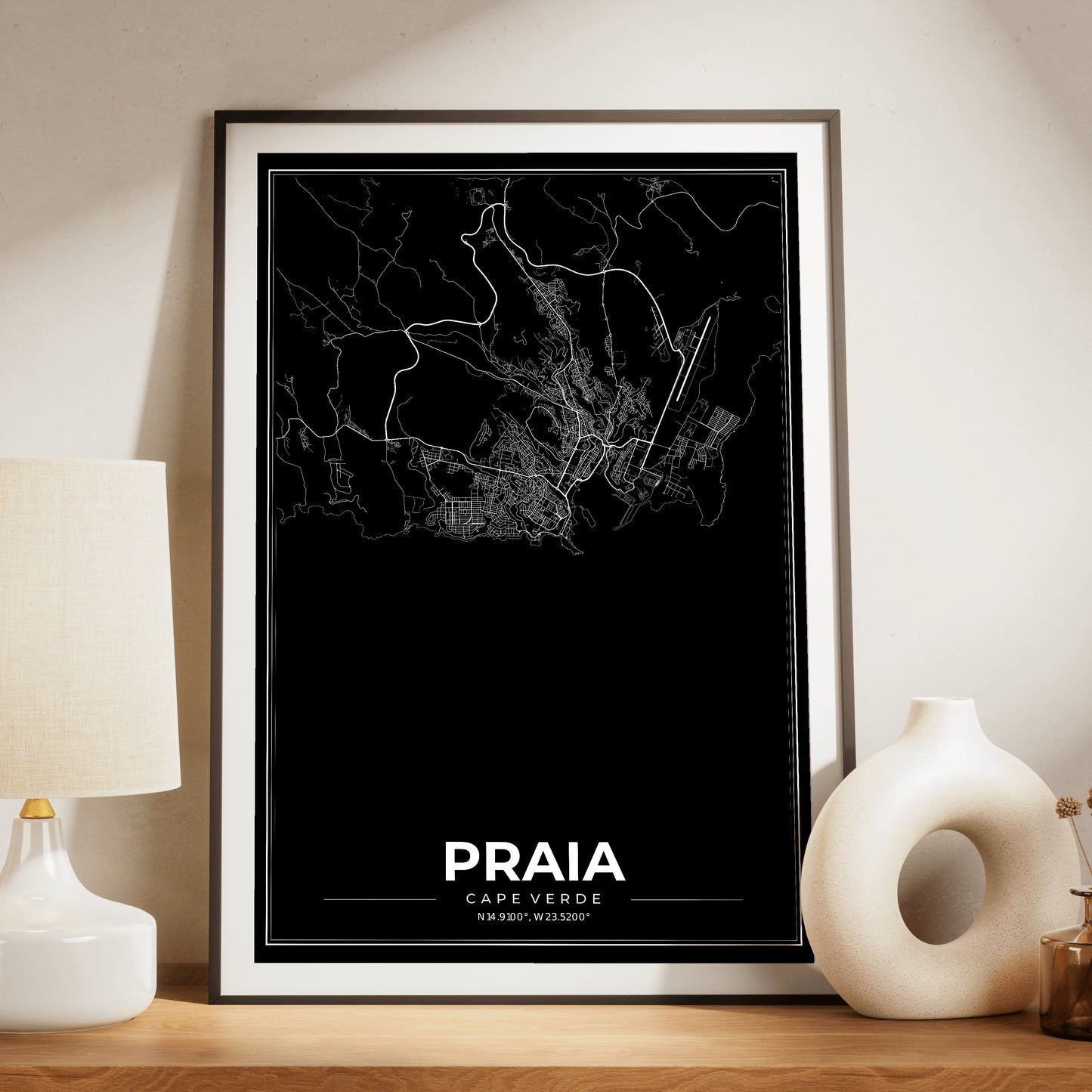 Praia Modern Map Poster