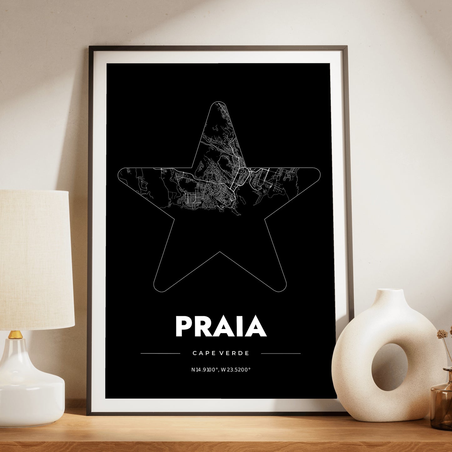Praia Star Map Poster