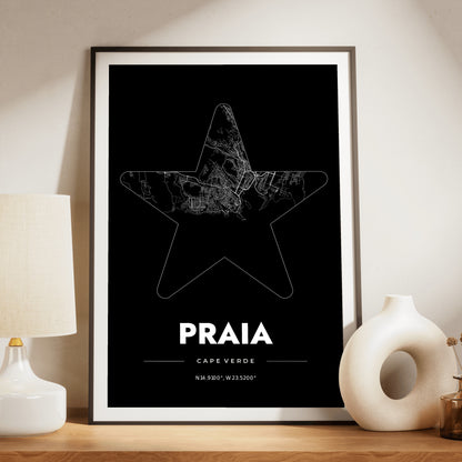 Praia Star Map Poster