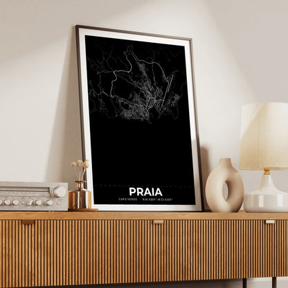Praia Elegant Map Poster