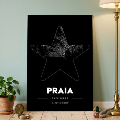 Praia Star Map Poster
