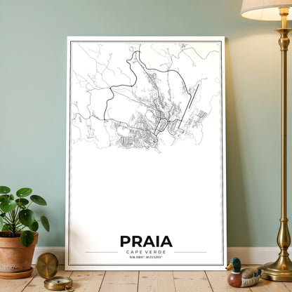 Praia Modern Map Poster