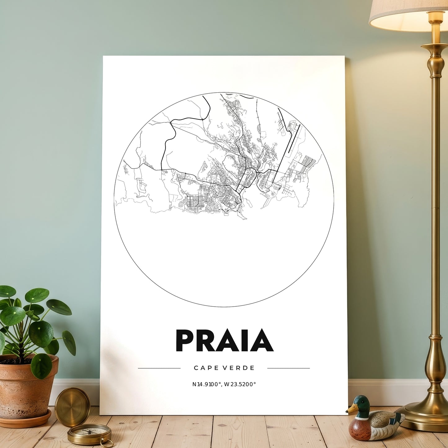 Praia Spot Map Poster