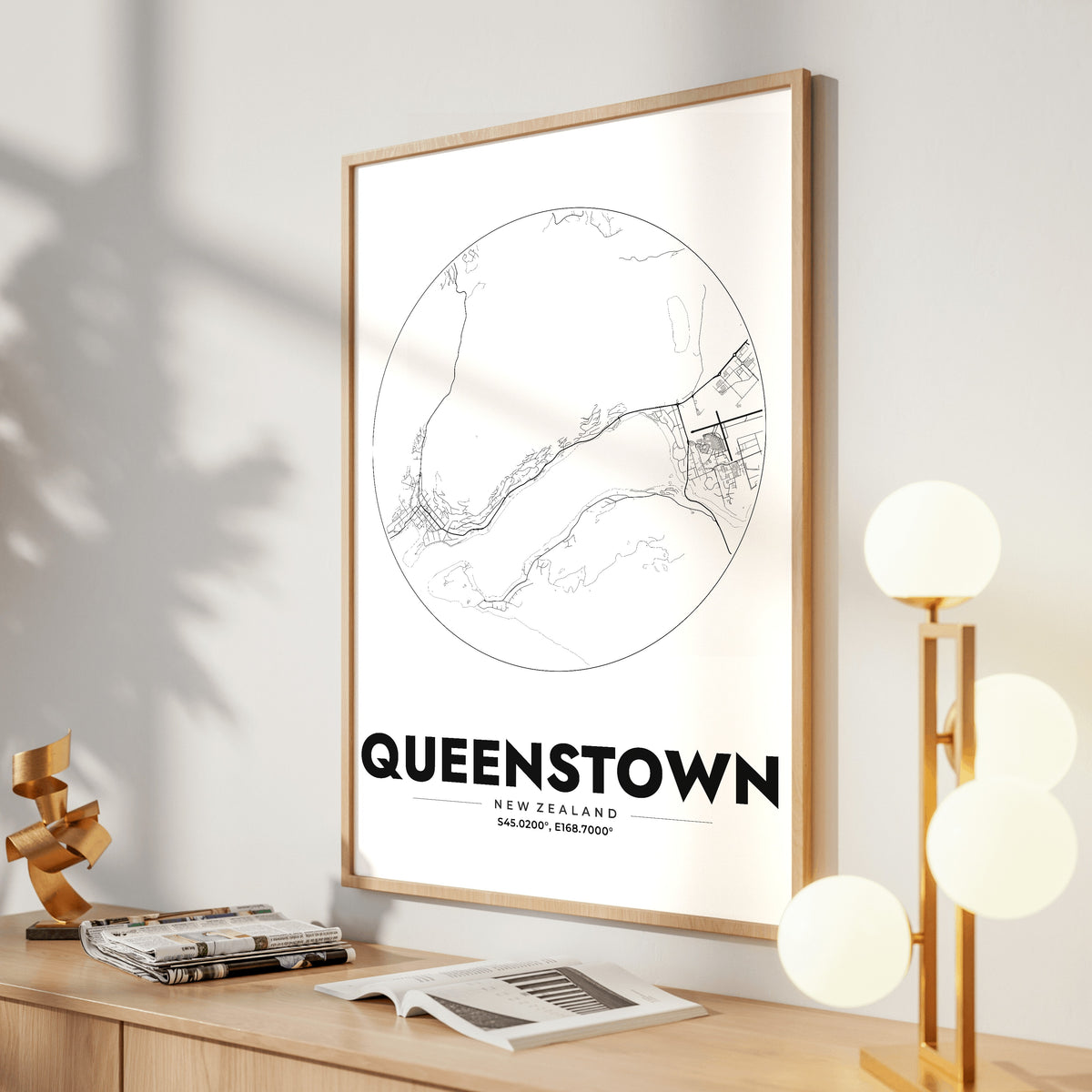 Queenstown Spot Map Poster