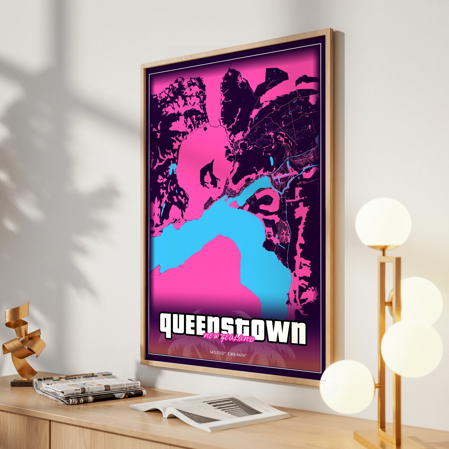 Queenstown GTA Map Poster