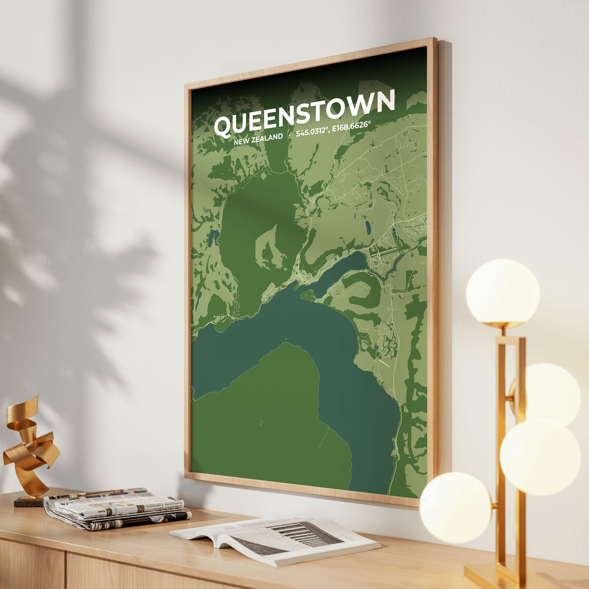 Queenstown Clay Map Poster