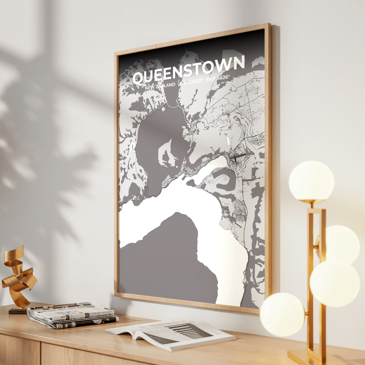 Queenstown Ash Map Poster