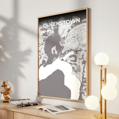 Queenstown Ash Map Poster