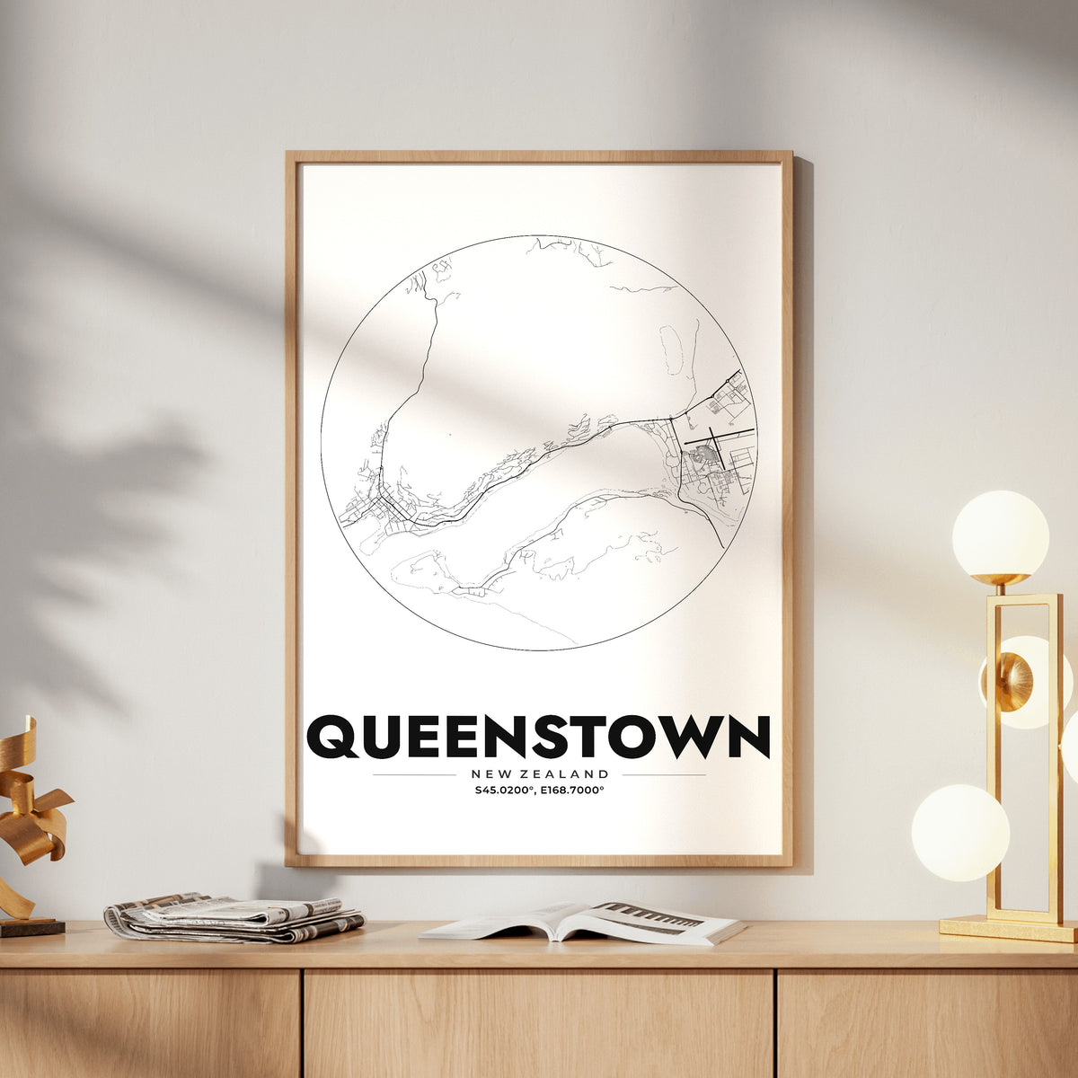 Queenstown Spot Map Poster