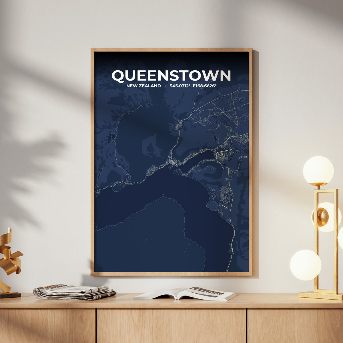 Queenstown Anchor Map Poster