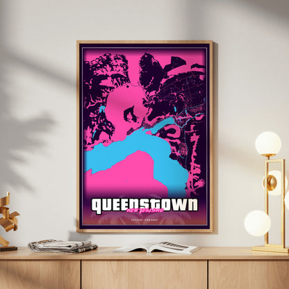 Queenstown GTA Map Poster