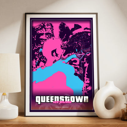 Queenstown GTA Map Poster