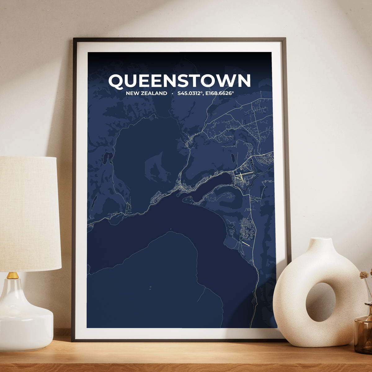 Queenstown Anchor Map Poster