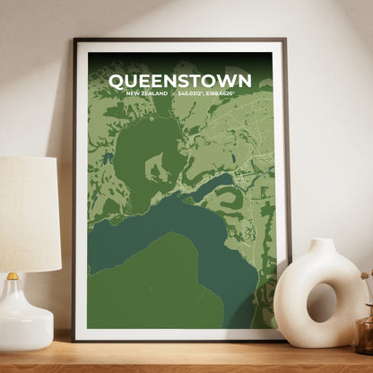 Queenstown Clay Map Poster