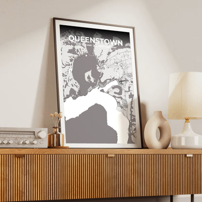 Queenstown Ash Map Poster