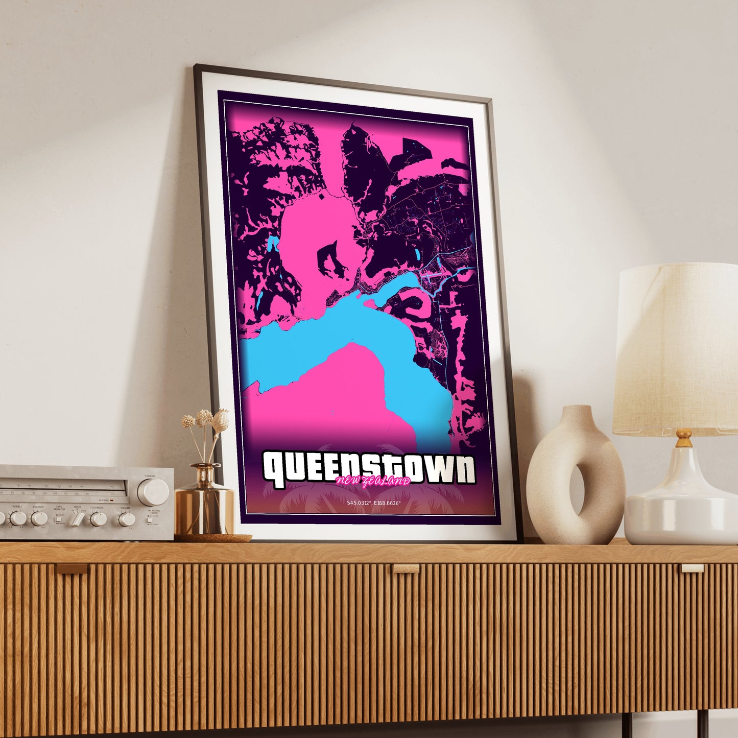 Queenstown GTA Map Poster