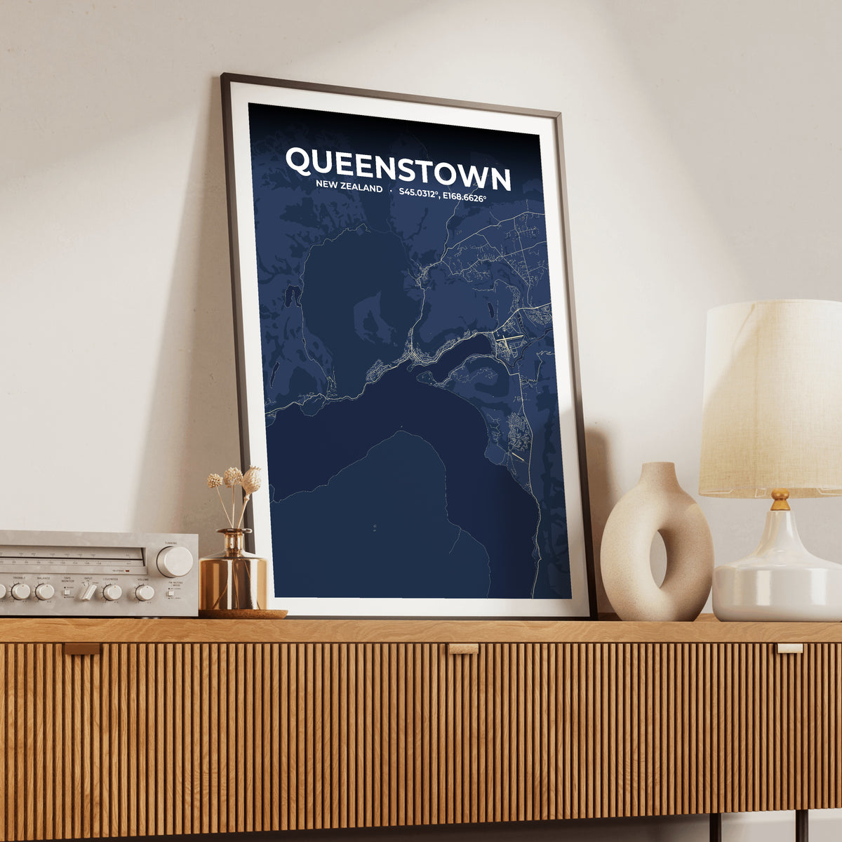 Queenstown Anchor Map Poster