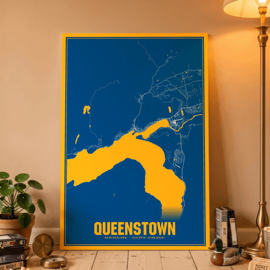 Queenstown Blockbuster Map Poster