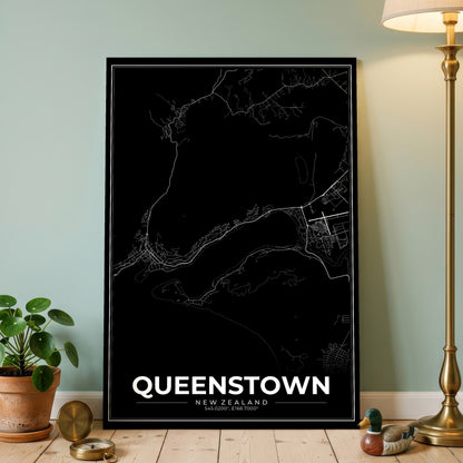 Queenstown Modern Map Poster