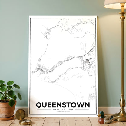 Queenstown Modern Map Poster