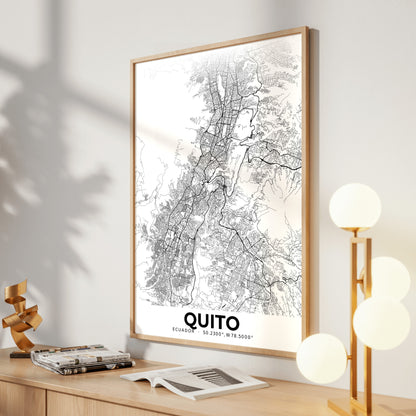 Quito Elegant Map Poster