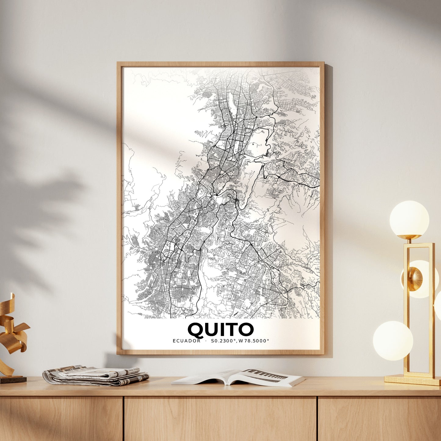 Quito Elegant Map Poster