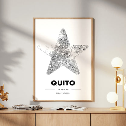 Quito Star Map Poster
