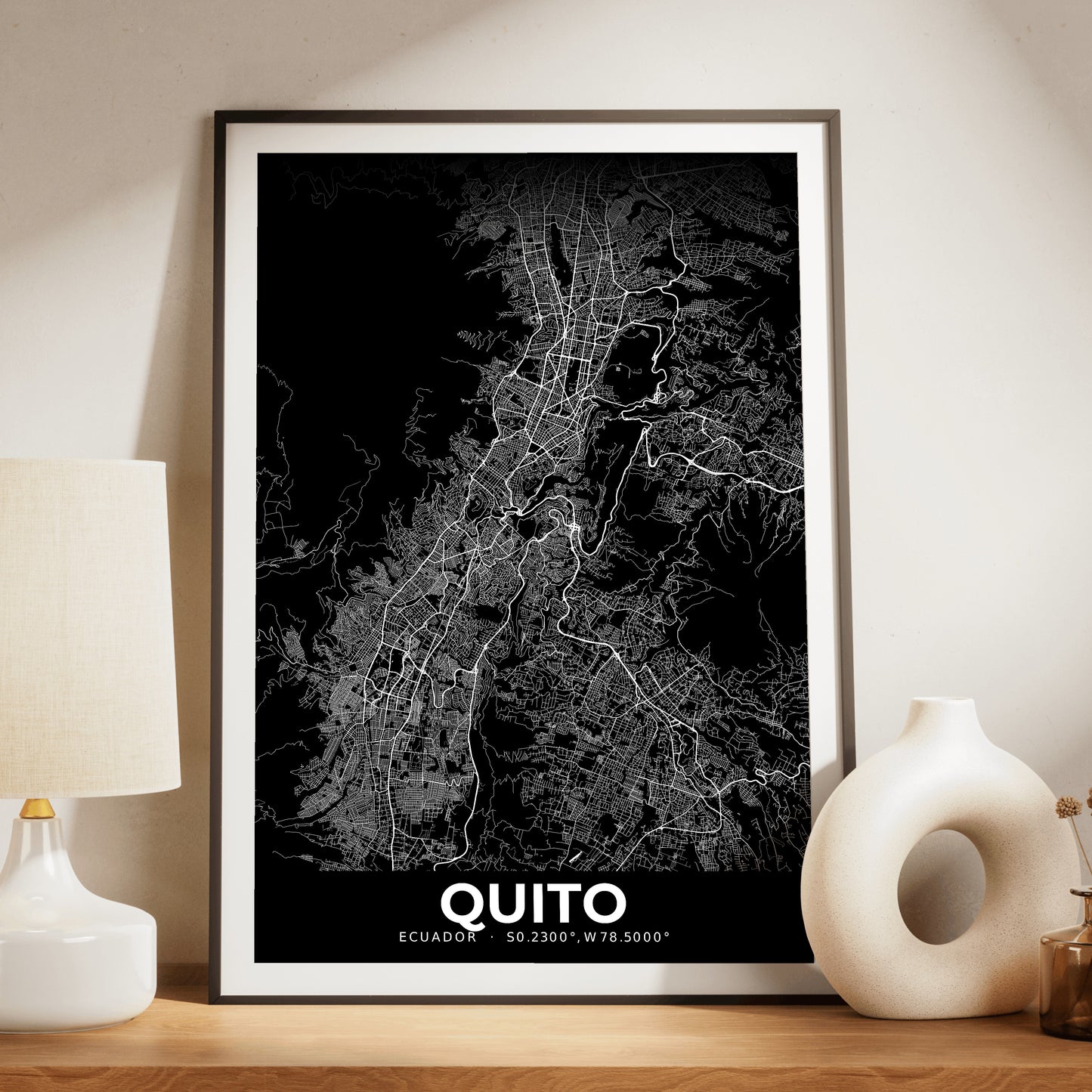 Quito Elegant Map Poster