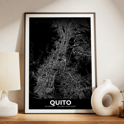 Quito Elegant Map Poster