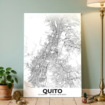 Quito Elegant Map Poster