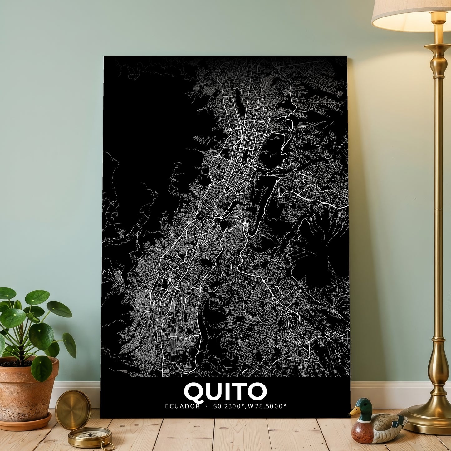 Quito Elegant Map Poster