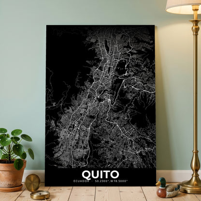 Quito Elegant Map Poster