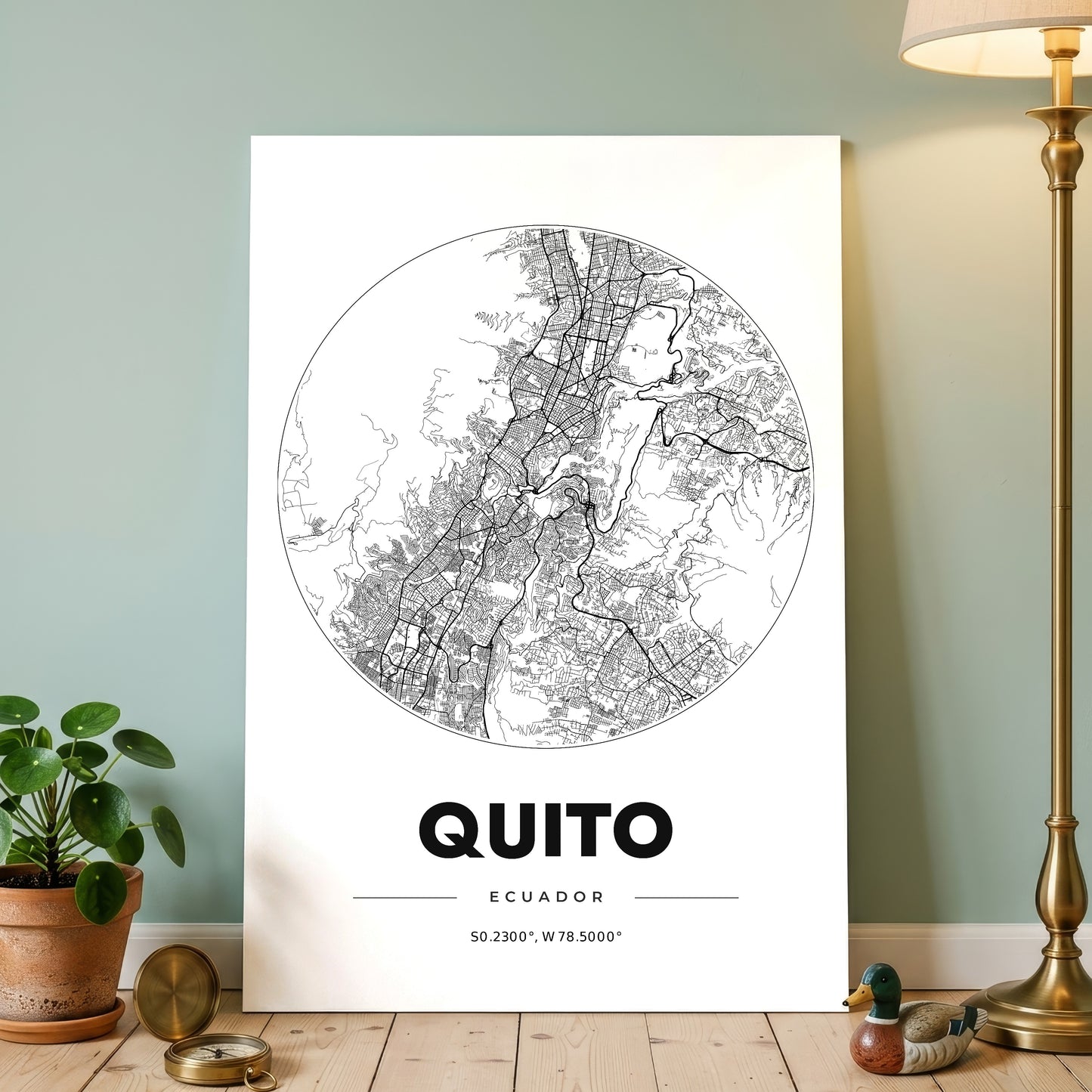 Quito Spot Map Poster