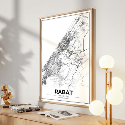 Rabat Modern Map Poster
