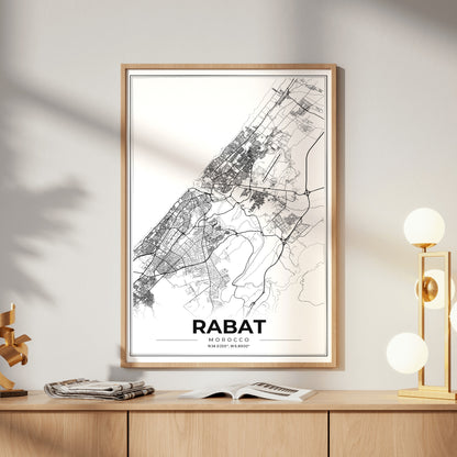 Rabat Modern Map Poster