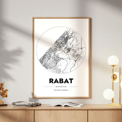 Rabat Spot Map Poster