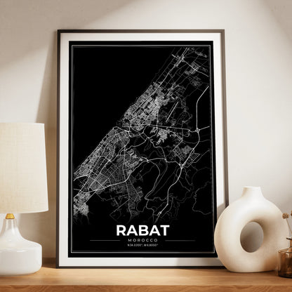 Rabat Modern Map Poster