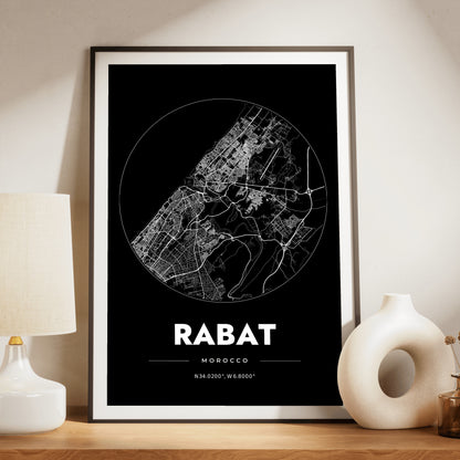 Rabat Spot Map Poster