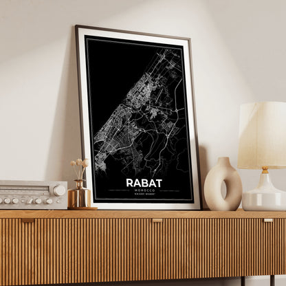 Rabat Modern Map Poster