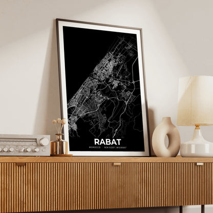 Rabat Elegant Map Poster