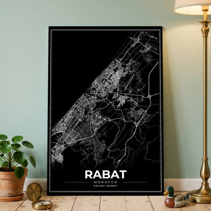 Rabat Modern Map Poster