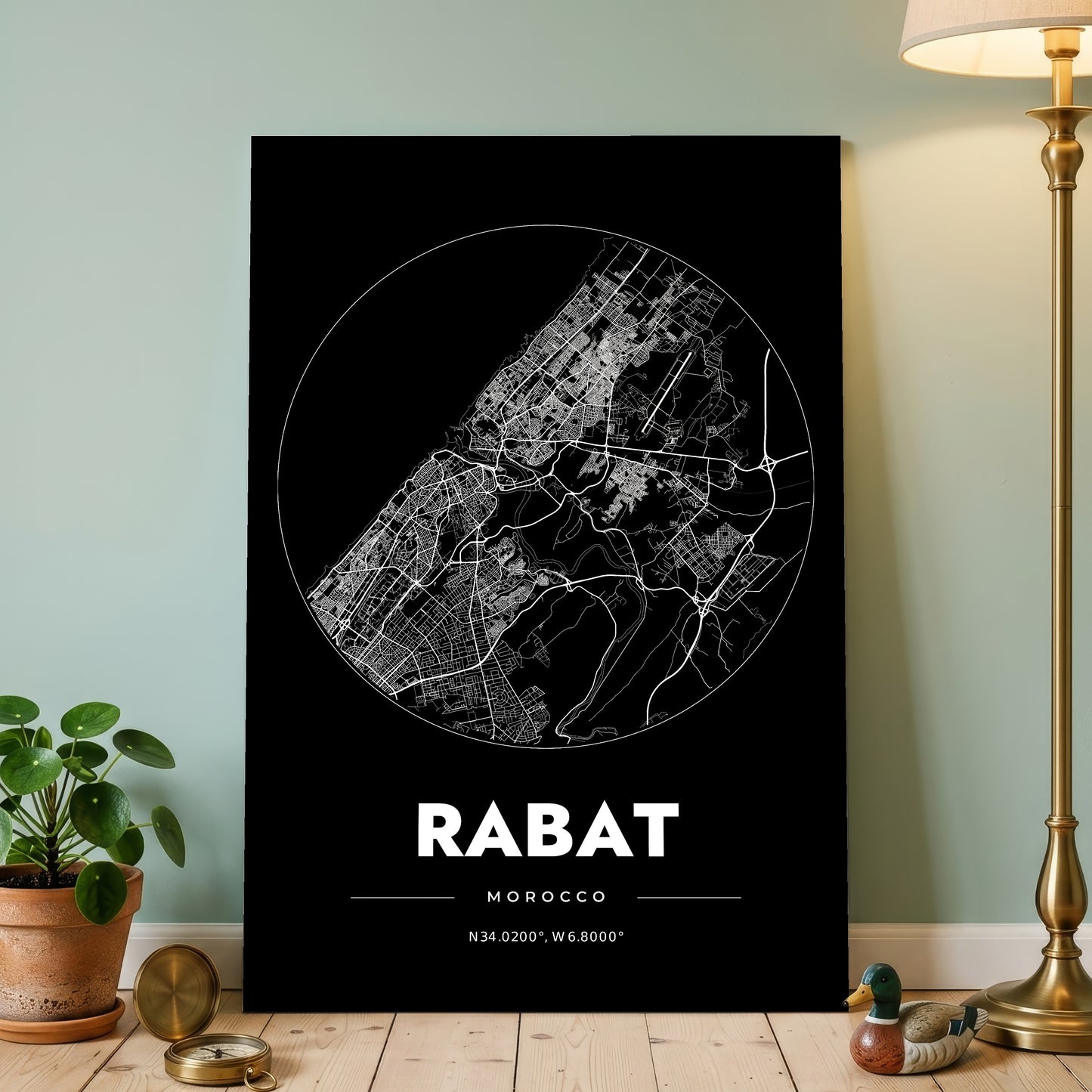 Rabat Spot Map Poster