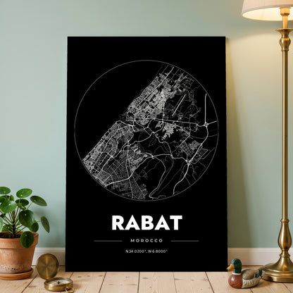 Rabat Spot Map Poster