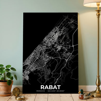 Rabat Elegant Map Poster