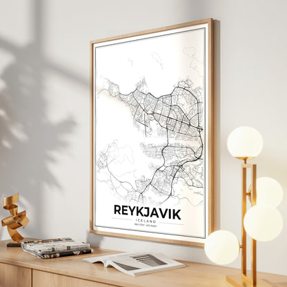 Reykjavik Modern Map Poster