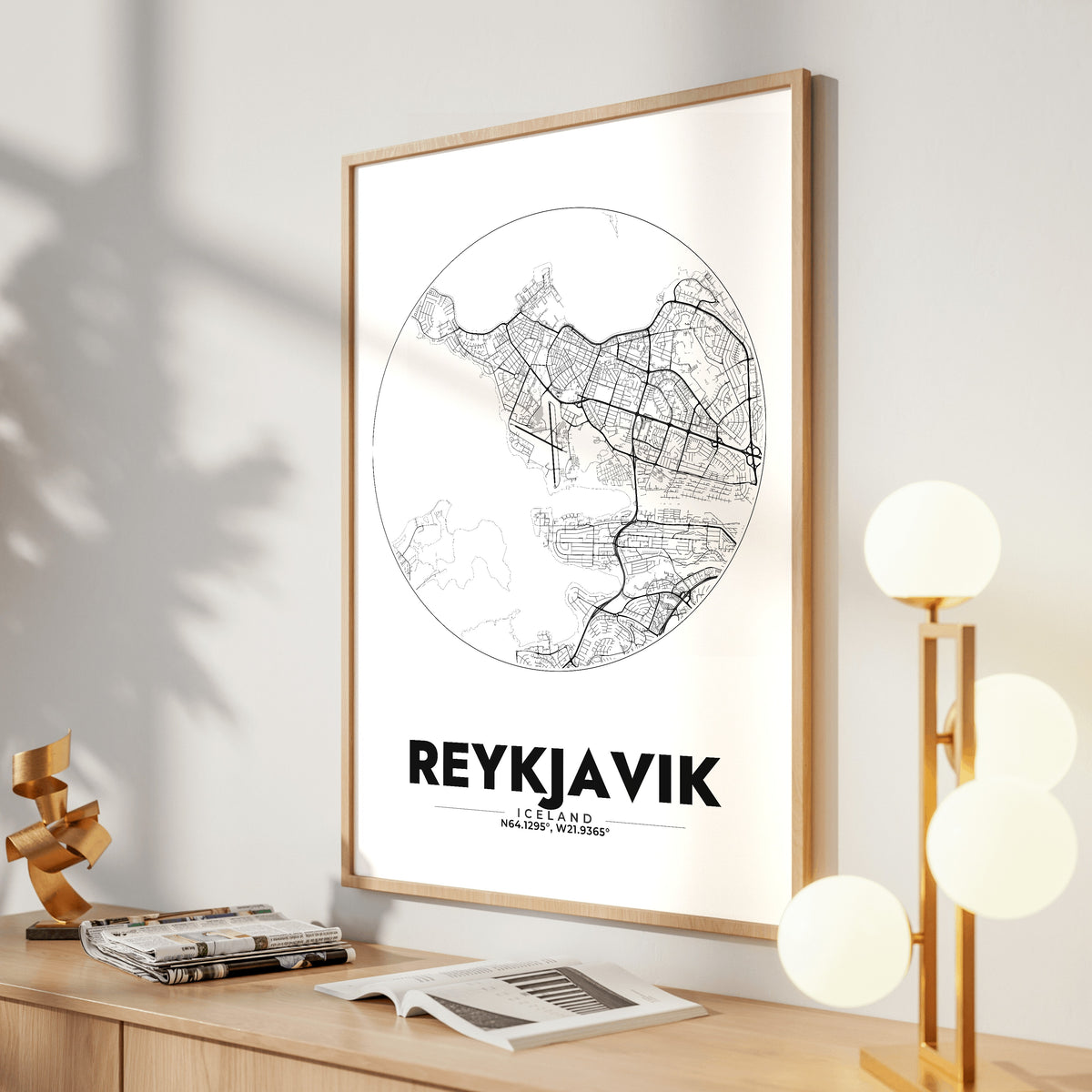 Reykjavik Spot Map Poster