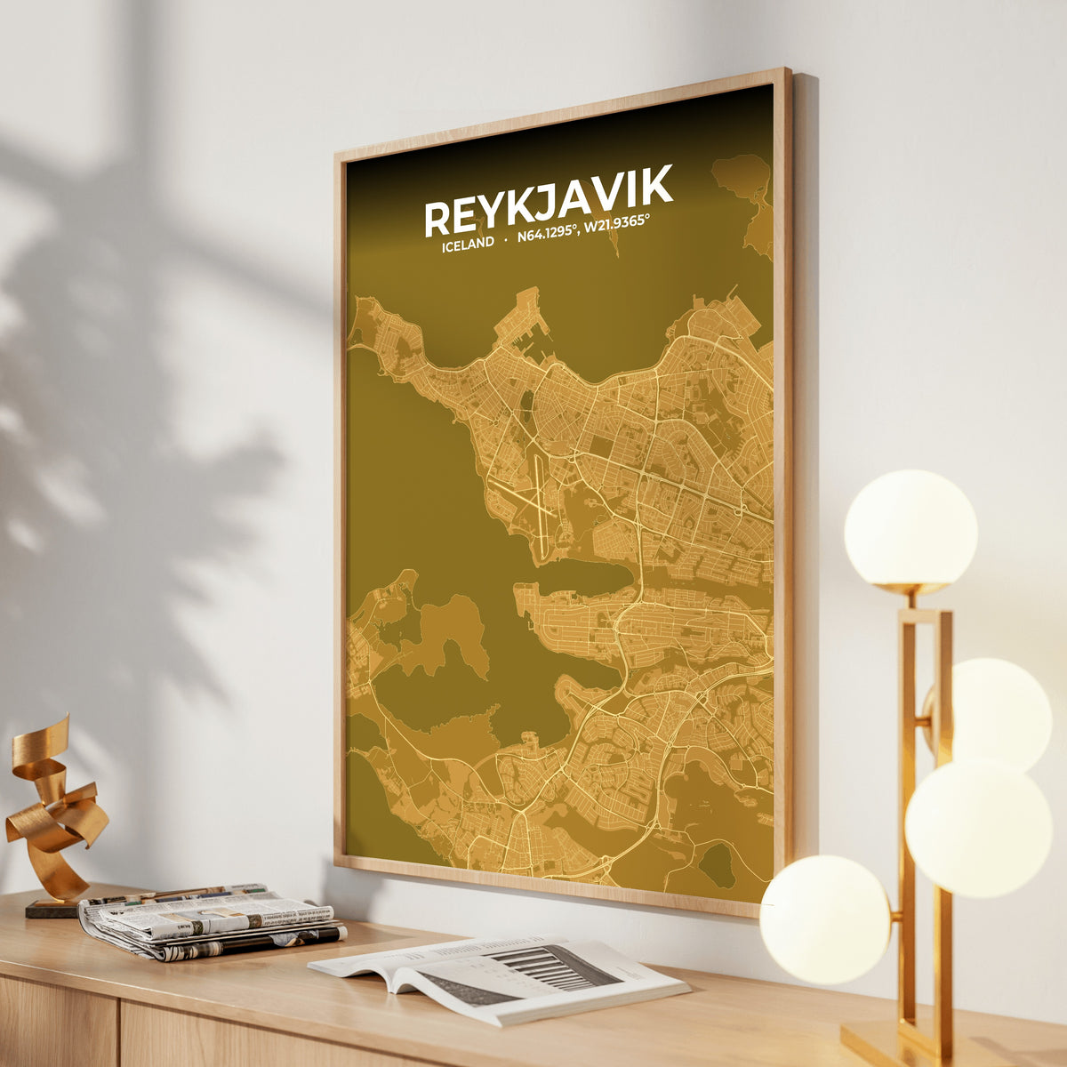 Reykjavik Forge Map Poster