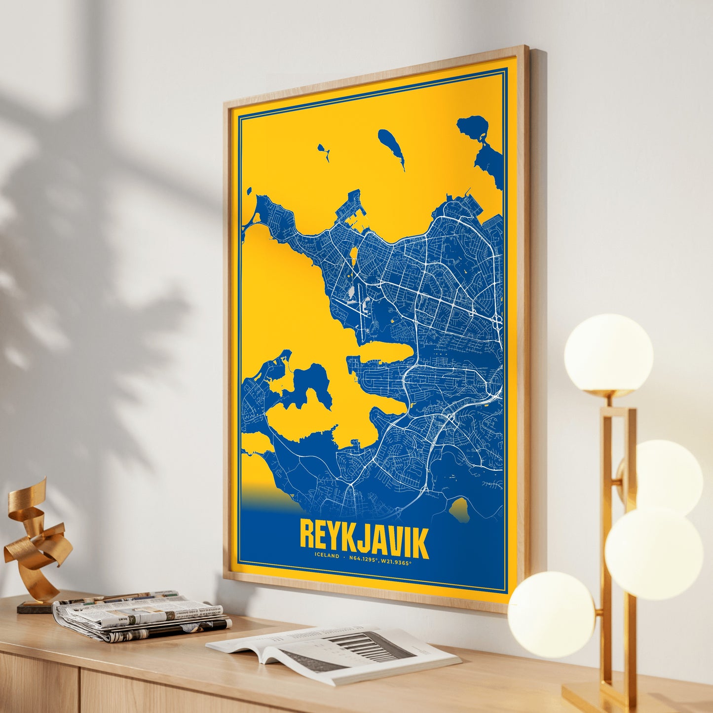 Reykjavik Blockbuster Map Poster