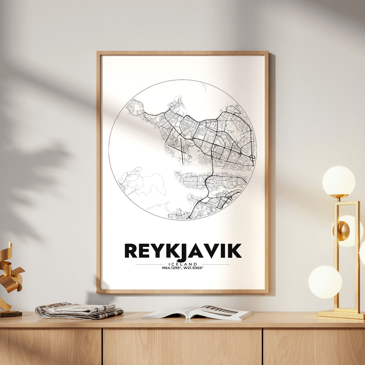 Reykjavik Spot Map Poster