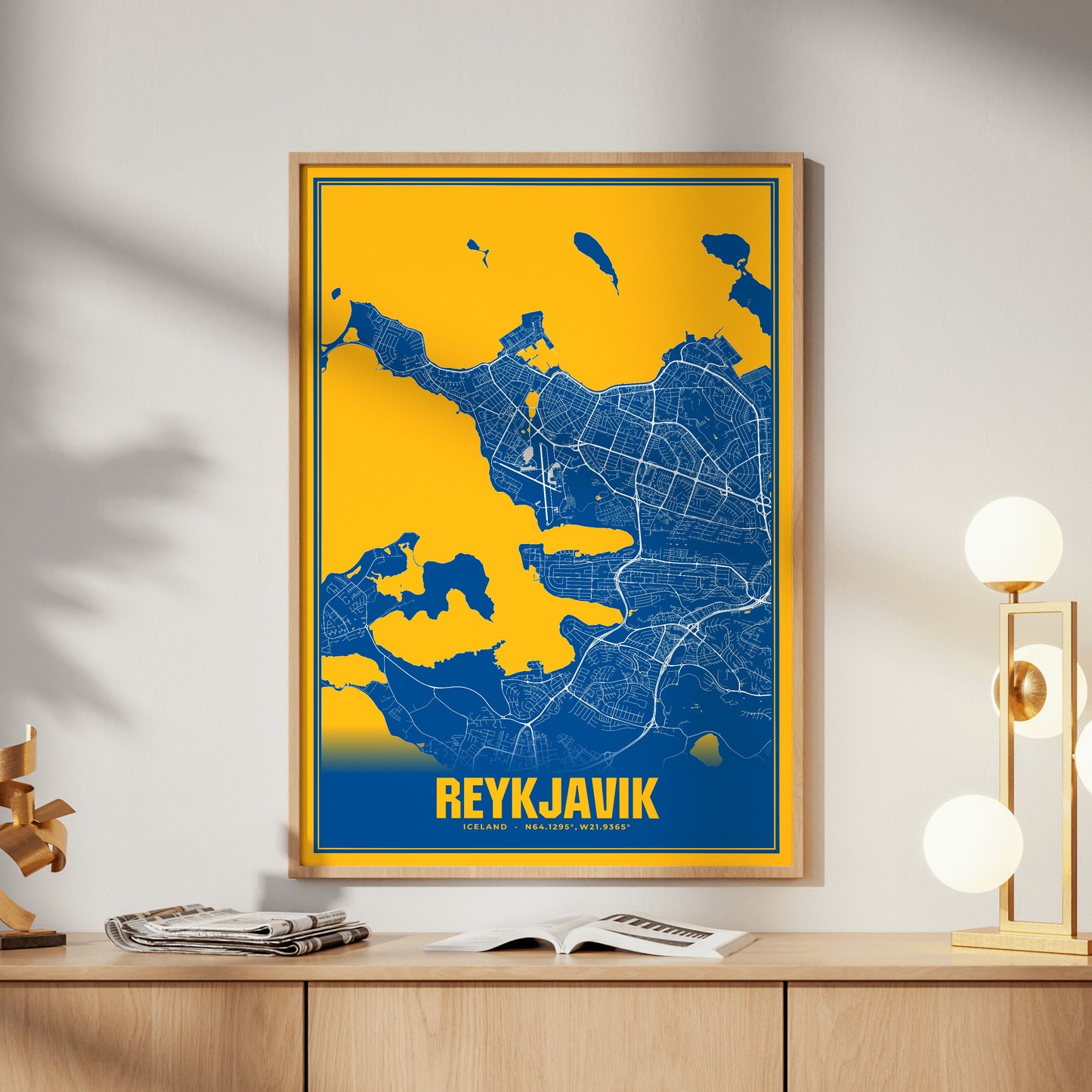 Reykjavik Blockbuster Map Poster
